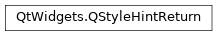 Inheritance diagram of PySide2.QtWidgets.QStyleHintReturn